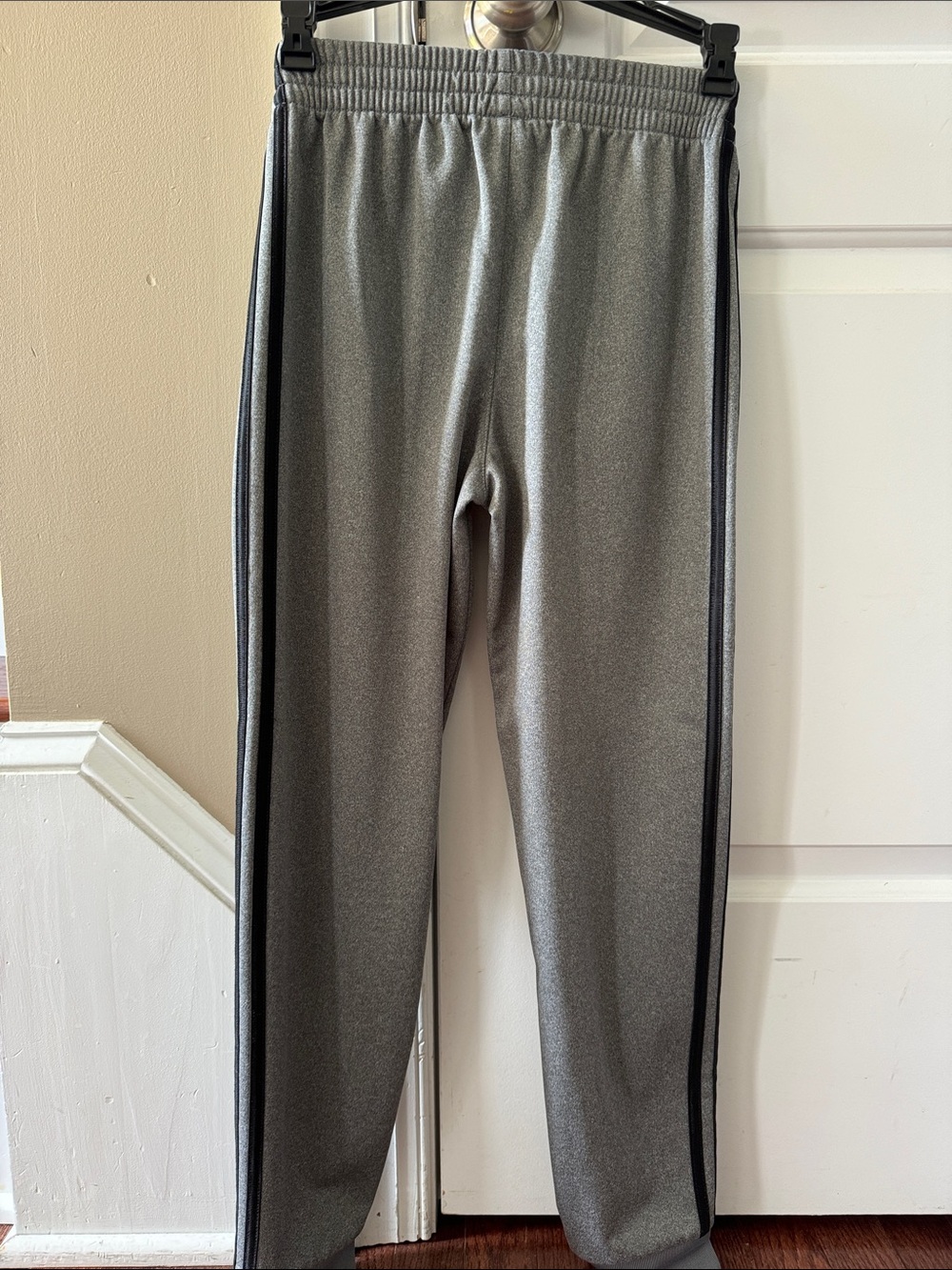 adidas Gray Kids' Joggers with Black Side Stripes - Picture 3 of 4